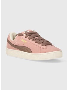 Kožené sneakers boty Puma Suede XL růžová barva, 395205