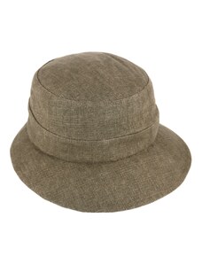 Letní dámský lněný taupe klobouček - Fiebig 1903