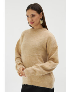 Laluvia Camel Brand Model Soft Knitwear Sweater