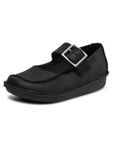 OBUV CLARKS FUNNY BAR BLACK OILY LEATHER