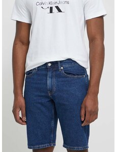 Džínové šortky Calvin Klein Jeans pánské, tmavomodrá barva, J30J324870
