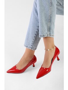 Shoeberry Women's Javier Red Patent Leather Stiletto