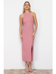 Trendyol Dried Rose A-line Barbell Collar Woven Maxi Dress