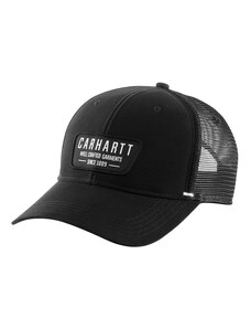 CARHARTT MESH BACK CRAFTED PATCH CAP BLACK