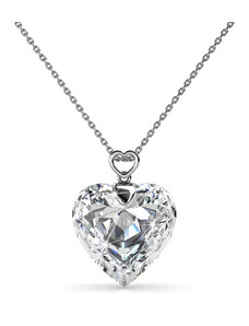 Royal Exklusive Royal Fashion stříbrný pozlacený Swarovski náhrdelník Srdce DPS0520
