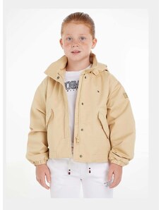 Dětská bunda Tommy Hilfiger béžová barva
