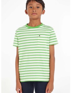Dětské tričko Tommy Hilfiger zelená barva