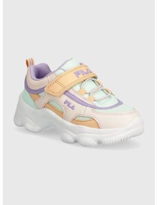Dětské sneakers boty Fila STRADA DREAMSTER velcro růžová barva