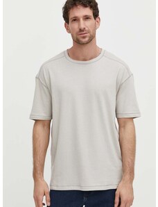 Plátěné tričko Samsoe Samsoe SAGREG šedá barva, M24100072