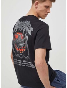 Bavlněné tričko adidas Originals černá barva, s potiskem, IS0204