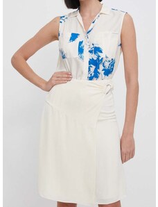 Sukně Calvin Klein béžová barva, midi, K20K207039