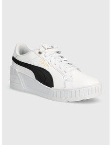Kožené sneakers boty Puma Karmen Wedge bílá barva, 390985