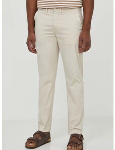 Kalhoty Pepe Jeans pánské, béžová barva, jednoduché