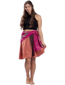 Indie Krátká zavinovací sukně INAAYA růžová VI.