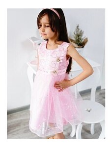 By Mini - butik Slavnostní šaty pink BUTTERFLY