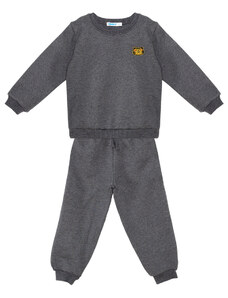 Denokids Cat Baby Boy Dark Gray Tracksuit Suit