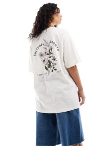ONLY 'Timeless Art' back graphic boyfriend fit t-shirt in white