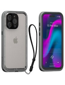 Ochranný kryt na iPhone 15 Pro MAX - Catalyst, Total Protection Titanium Gray