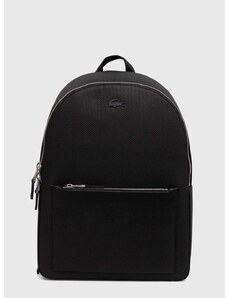 Kožený batoh Lacoste černá barva, velký, hladký