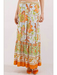 Bigdart 1898 Patterned Long Skirt - Orange