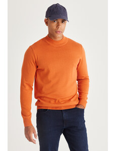 ALTINYILDIZ CLASSICS Men's Tile Standard Fit Normal Cut Half Turtleneck Cotton Knitwear Sweater.