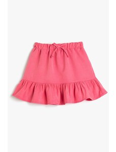 Koton Frilled Elastic Waist Modal Fabric Girls' Mini Skirt