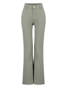 Trendyol Khaki Pocket Detailed High Waist Wide Leg Jeans