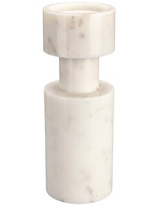 Bílý mramorový svícen DUTCHBONE PAROS 27 cm