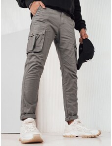 Dstreet Moderní kapsáčové šedé jogger kalhoty