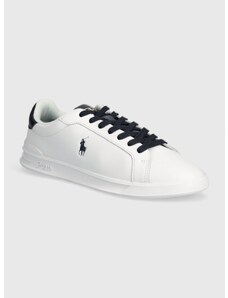 Kožené sneakers boty Polo Ralph Lauren Hrt Crt II bílá barva, 809923929002