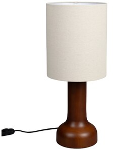 Béžová dřevěná stolní lampa DUTCHBONE JONES