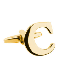 BUBIBUBI Manžetový knoflíček zlaté písmeno C