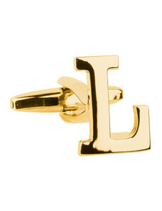 BUBIBUBI Manžetový knoflíček zlaté písmeno L