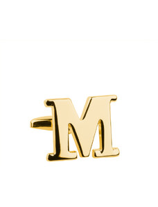 BUBIBUBI Manžetový knoflíček zlaté písmeno M