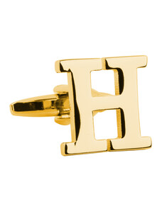 BUBIBUBI Manžetový knoflíček zlaté písmeno H