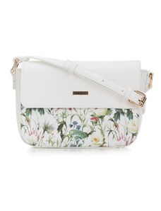 Malá dámská kabelka z ekologické kůže s květinami Wittchen, bílá, ekologická kůže