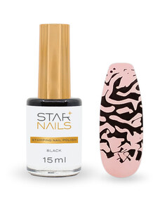 Stamping Nail Polish Starnails, 15ml - Black - zdobicí lak
