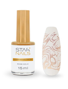 Stamping Nail Polish Starnails, 15ml - Rose Gold - zdobicí lak