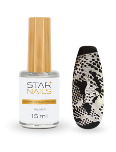 Stamping Nail Polish Starnails, 15ml - Silver - zdobicí lak