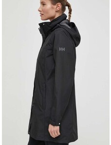 Nepromokavá bunda Helly Hansen dámská, černá barva, přechodná, 62648