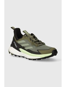 Boty adidas TERREX Free Hiker 2 Low pánské, zelená barva, IE5109
