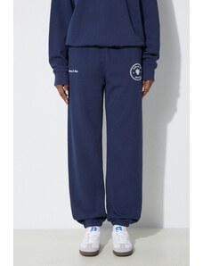 Bavlněné tepláky Sporty & Rich Eden Crest Sweatpants tmavomodrá barva, s potiskem, SW1072NA