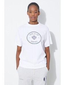 Bavlněné tričko Sporty & Rich Eden Crest T Shirt bílá barva, s potiskem, TS1074WH