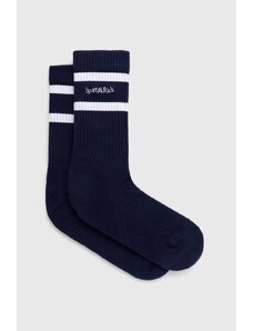 Ponožky Sporty & Rich Serif Logo Socks dámské, tmavomodrá barva, SOAW238NA