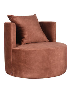 LABEL51 Křeslo Lounge chair Evy - Rust - Velours