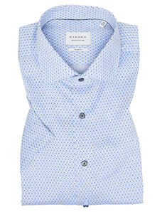 Košile Eterna Slim Fit "Print" s krátkým rukávem modrá 4163_12G170