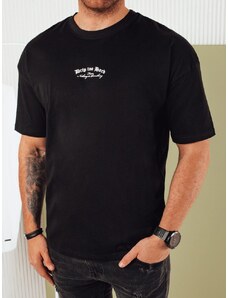 Dstreet Jedinečné černé tričko s originálním potiskem
