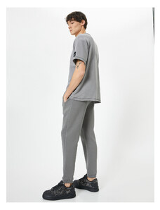 Koton Jogger Sweatpants with Lace-Up Waist, Pocket Detailed.
