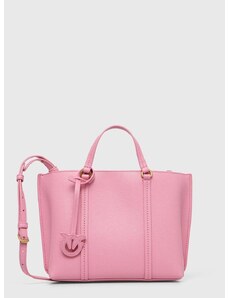Kožená kabelka Pinko růžová barva, 102833.A1LF