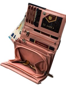 Dámská kožená peněženka Peterson - růžová/ multi